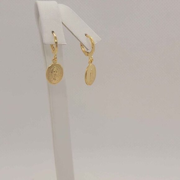 Jewelry - Brazilian 18k Gold Filled Virgen De Guadalupe Earrings